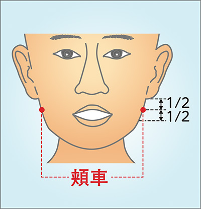 顔の乾燥のツボ〈頬車〉きょうしゃ